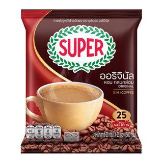 Super Coffee ซุปเปอร์กาแฟ 3 in 1 25 ซอง ออริจินัล(แดง)