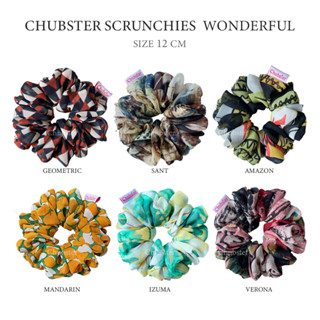 Wonderful Chiffon Scrunchies -12cm. ยางมัดผม ผ้าชีฟอง ยางรัดผมโดนัท