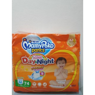 mamyPoko Pants Happy Day&amp;Night M 74 ชิ้น 7-12 Kg