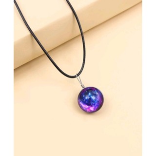 พร้อมส่ง! สร้อยคอจี้ลูกแก้ว, Galaxy Charm Necklace