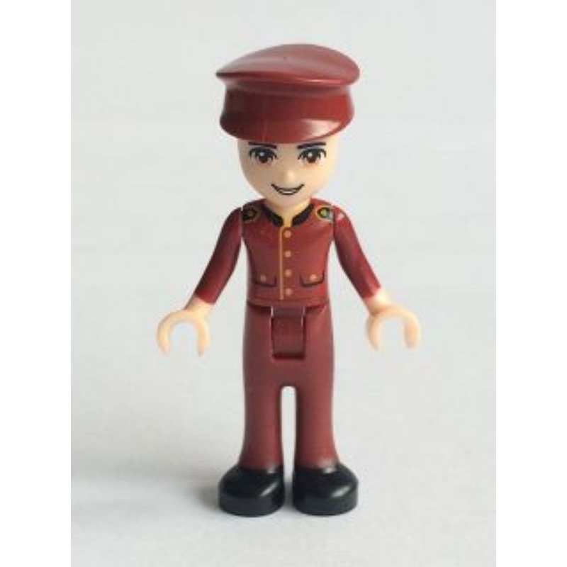 Lego Minifigure Friends frnd113 Friends Nate - Dark Red Hotel Boy Uniform