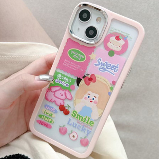 🎁ส่งของขวัญ🎁เคสไอโฟน สำหรับ 11 14 for iPhone Case 13 12 Pro Max  น่ารัก กราฟฟิตี เชอร์รี่ กันกระแทก เคสนิ่ม เคสโทรศัพท์