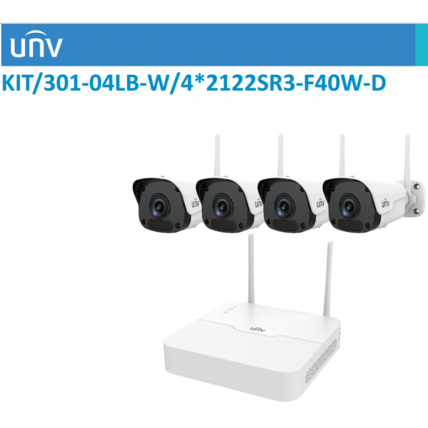 AKIRA TECH ชุดกล้องวงจรปิด WIFI CAMERA UNIVIEW ทรงกระบอก 2ล้าน UNIVIEW ชุดกล้องวงจรปิด WIFI 2 ล้าน 4