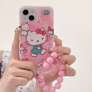 🎁ส่งของขวัญ🎁เคสไอโฟน สำหรับ 11 14 for iPhone Case 13 12 Pro Max  น่ารัก แมวแมว โซ่มุก กันกระแทก เคสนิ่ม เคสโทรศัพท์