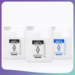 น้ำยาเรซิ่นอีพ็อกซี่ Epoxy (ฟรีอุปกรณ์เริ่มต้น) เคลือบใส หล่อใสได้ ไม่ฉุน 3kg (เครื่องประดับ แหวน เคสโทรศัพท์ งานไม้ เท