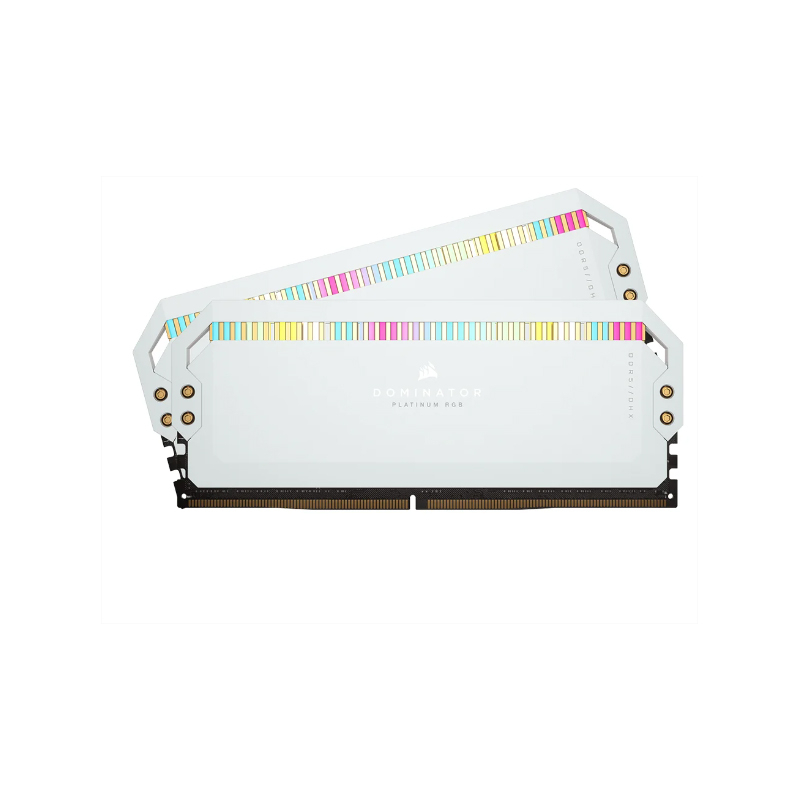 RAM DDR5(6200) 32GB (16GBX2) CORSAIR DOMINATOR PLATINUM WHITE RGB (CMT32GX5M2X6200C36W)