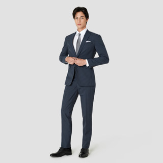 SUIT SELECT Pinstripe Suit (Blue)