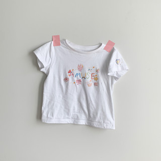 amuse stuff-baby tee funny flower เสื้อยืดสกรีนลายฟันนี่