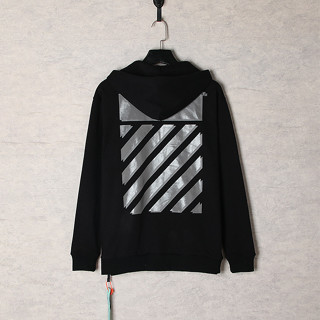 OFF WHITE  paint cordon zebra crossing print zipper sweater