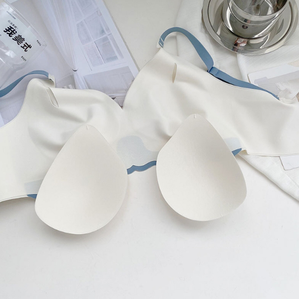 สินค้าพร้อมส่งจากไทย💥LoveIs Bra💥 (N715) บราไร้โครงแฟชั่นเกาหลี สีทูโทนลายหัวใจ น่ารัก - รูปที่ 4