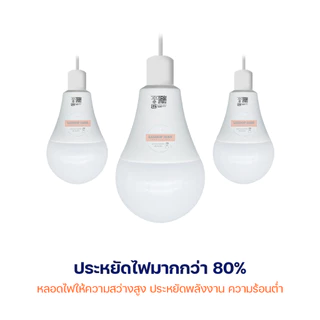 หลอดไฟ LED แสงสีขาว/วอร์มไวท์ ทรงกลม ขั้ว E27 ไฟบ้าน ประหยัดไฟ BULB LS 25W,18W,15W,13W,9W,7W,5W,3W