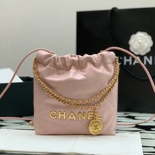 Chanel 22 mini 💗🥰 หนังสวย สีชมพูน่ารัก  สุดน่ารัก พร้อมกล่องใส่และอุปกรณ์ครบ