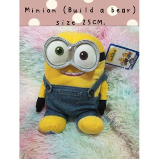 Minion Bob  "Building a bear" 📏10"(25 cm.)🍌มินเนียน 🍌ตุ๊กตามินเนี่ยน  งานแรร์!! มีป้าย✨ ตุ๊กตาบิ๊วอะแบร์