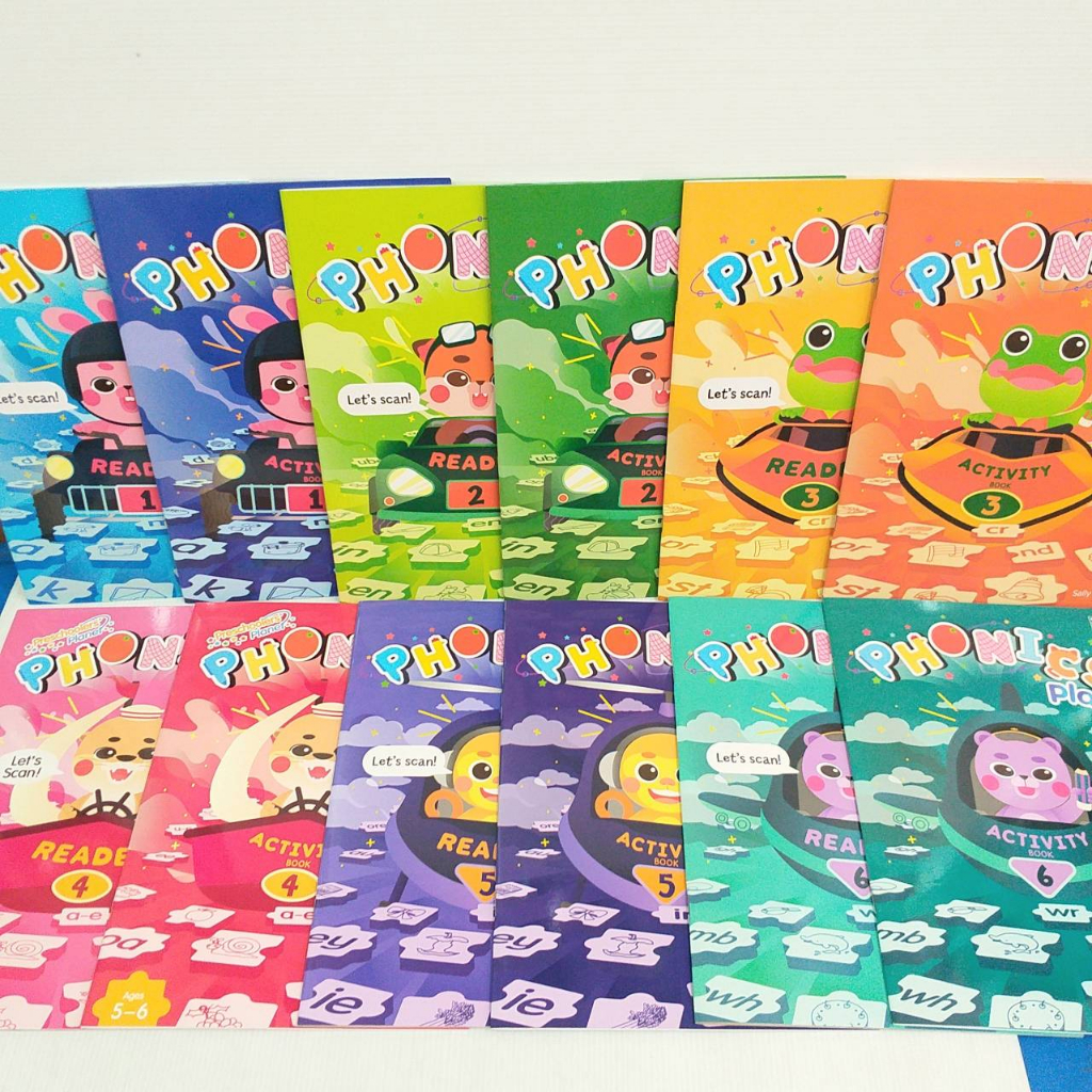 Phonics หนังสือแบบเรียนโฟนิกส์ พร้อมแบบฝึกหัด สำหรับอนุบาล-ประถมต้น หนังสือใหม่ ปกอ่อน