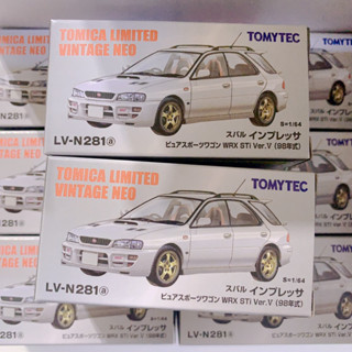 พร้อมส่ง🚗 LOT JAPAN TOMYTEC 1/64 LV-N281a Subaru Impreza Pure Sports Wagon WRX STi Version V (White)(ของใหม่)