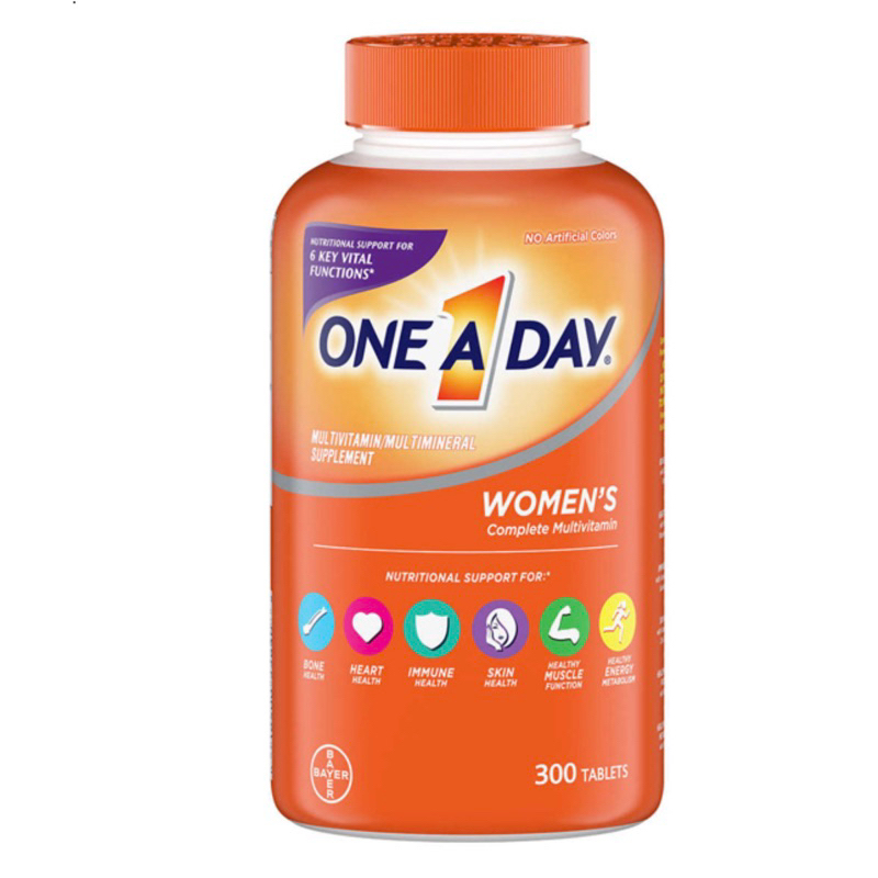 วิตามินสำหรับผู้หญิง One-A-Day, One A Day, Women's Complete Multivitamin, 300  Tablets EXP.07/2024