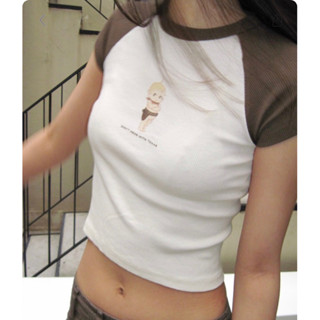 พรีออเดอร์ PREORDER Brandy Melville Bella Cherub Don’t Mess with Texas Crop Top Baby Teeont