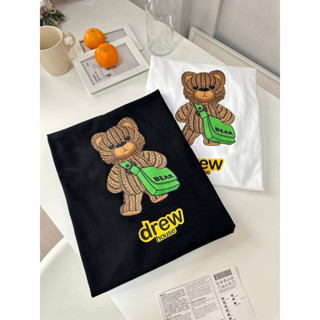 พร้อมส่ง🌻 เสื้อยืดOversize ลายหมีDrew กระเป๋าเขียว💚