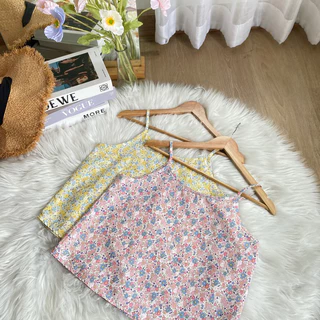 PYCK CLOTHING 🌼 ลายใหม่ ✨สายเดี่ยวผ้าคอตตอน ลายน่ารัก ผ้าดีใส่สบายมาก ไม่ร้อน