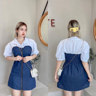 เดรสแฟชั่นตามกระเเส พร้อมส่ง