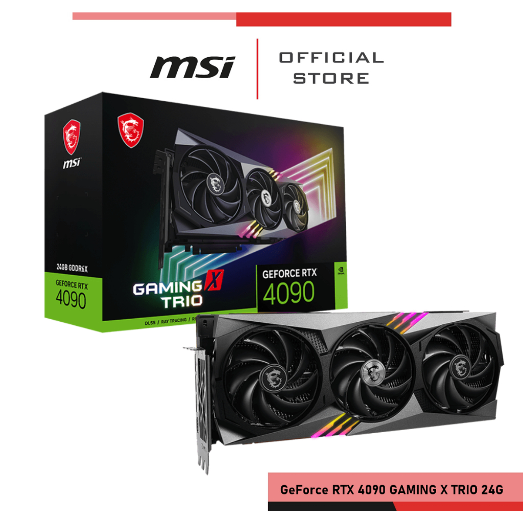 MSI VGA GeForce RTX 4090 GAMING X TRIO 24G การ์ดจอ (MSIVGA4090 GAM X 24G)
