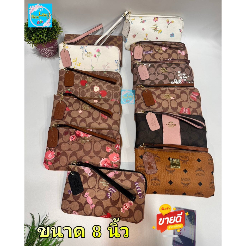 กระเป๋าคล้องมือ 6.5 นิ้ว 1ซิปมาใหม่กำลังฮิตหนังดีงานสวยมาก ตรงปกตามรูป ราคาสุดคุ้ม มีอุปกรณ์ครบ ถ่ายรูปจากสินค้าจริง  %