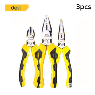 ชุดคีม 3 ตัว คีมช่าง​ คีมปากจิ้งจก Pliers Set 3ชิ้น คีมปากแหลม คีมตัดข้าง คีมปากเฉียง งานจับ ตัด งอ โค้ง manzoku