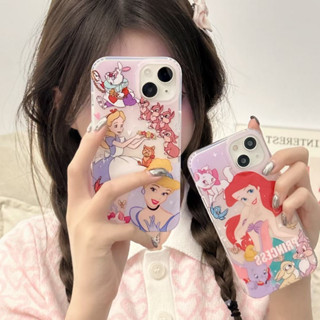 💕พร้อมส่ง💕iPhone 14 13 12 11 Pro Max เคส for เคสไอโฟน11 เจ้าหญิง บางเบาพกพาง่าย น่ารัก การ์ตูน Disney เคสนิ่ม Case