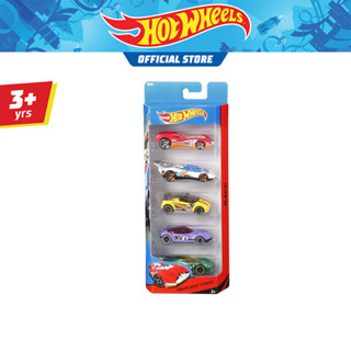 Hot Wheels ฮ็อทวีล 5-Car Pack Assortment 1806 CH เซทรถแข่ง ชุดรางแข่งยกระดับ โมเดลรถ พาหนะจำลอง ของเล่นสะสม รถของเล่น