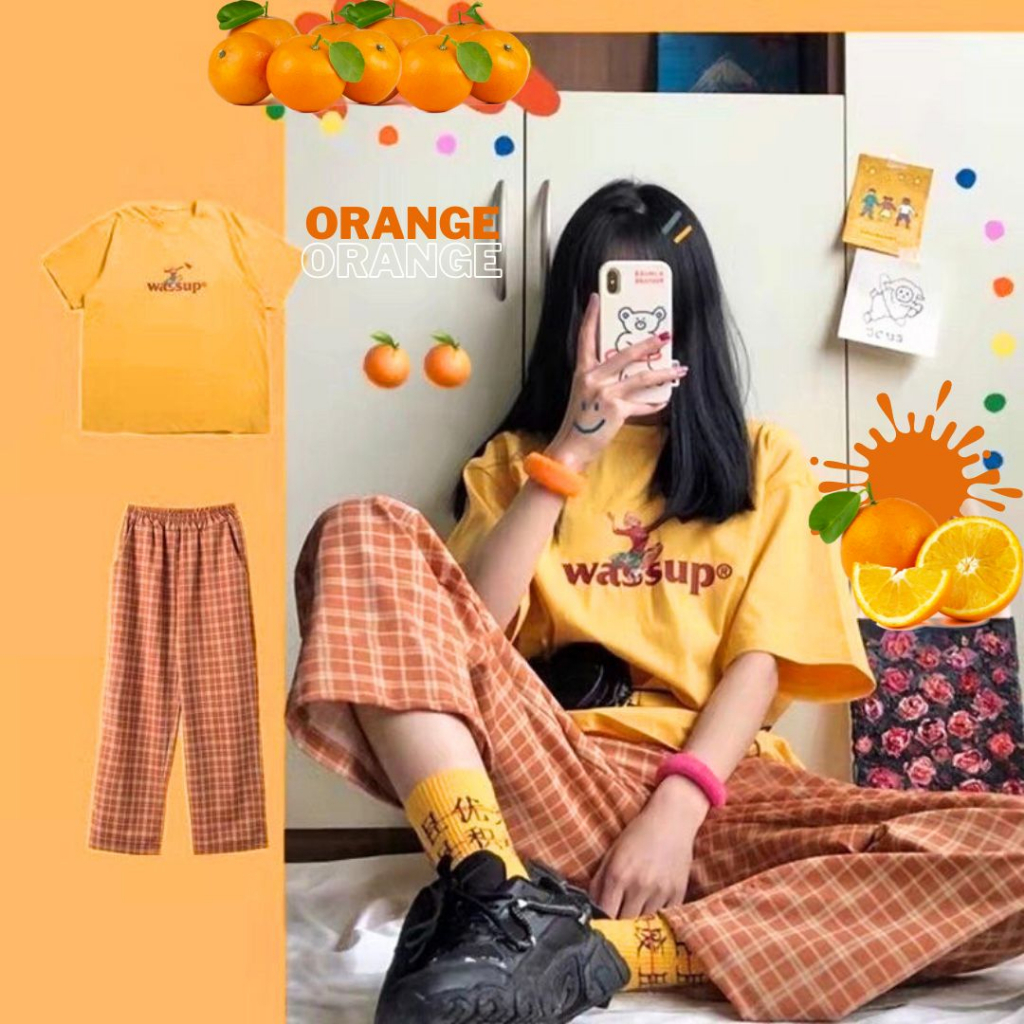 ชุดเซท เสื้อลายการ์ตูน+กางเกงสก็อต เนื้อผ้านิ่ม ใส่สบาย ลายน่ารักสดใส สไตล์เกาหลี #061 - รูปที่ 6