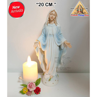 รูปปั้นเซรามิก พระแม่มารีย์หรรษทาน คาทอลิก คริสต์ อังกฤษ the Miraculous Meda Mary Catholic Statue Figurine religion