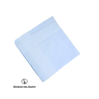 GIORGIO DEL SARTO Handkerchief Blue ผ้าเช็ดหน้า 100% Cotton