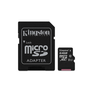 Kingston 64GB microSDXC Memory Card Class 10 with SD Adapter (sdcx10/64gb)