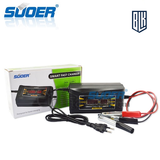 SUOER SON-1210D+ เครื่องชาร์จแบตเตอรี่ 12v10ah (Auto Charge) (สำหรับแบตขนาด10A ขึ้นไป)