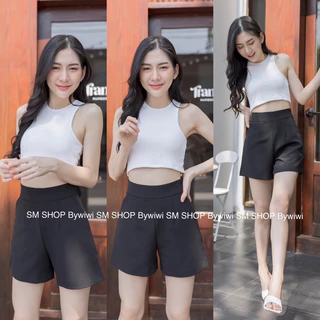🌈 รุ่น B4 🌈 กางเกงขาสั้น ผ้าไอวี่หรือผ้าเปเป้ ซิปข้าง ราคาถูก S-2XL มีบริการเก็บปลายทาง