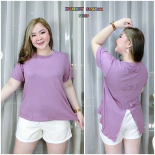 เสื้อยืดแฟชั่นสาวอวบรุ่นผ่าหลัง,สาวพลัสไซส์2XL-3XL-4XL