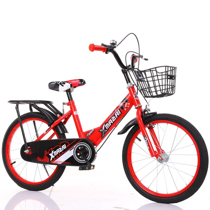 จักรยานเด็ก18นิ้ว (ZS-02) เหล็ก ยางเติมลม มีตะกร้า แถมขาตั้ง เบาะซ้อนท้าย  แถมกระดิ่ง  เหมาะกับเด็ก 6-10 ขวบ