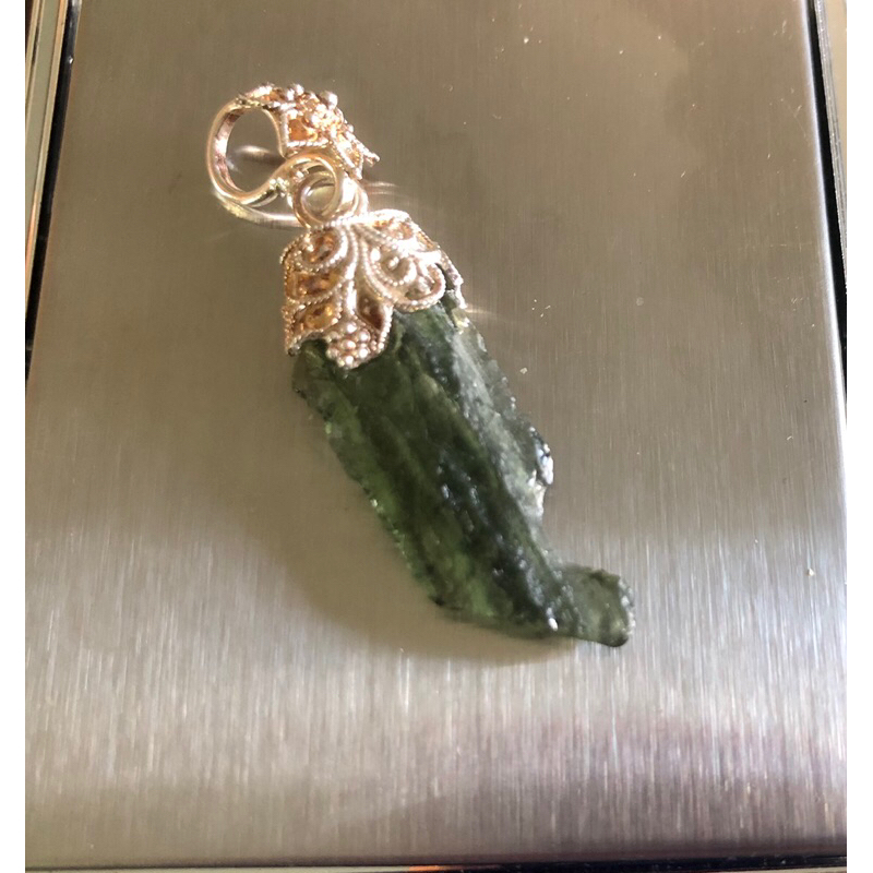 จี้Modavite ตัวเรือนเงินแท้