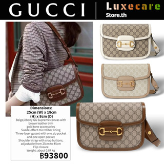 กุชชี่👜Gucci GG Horsebit 1955 Women/Shoulder Bag สุภาพสตรี/กระเป๋าสะพายไหล่/กระเป๋าร่อซู้ล