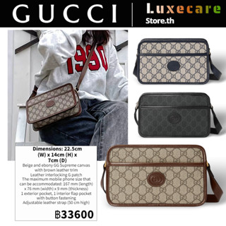 กุชชี่👜Gucci GG Shoulder Bag ผู้ชาย/กระเป๋าสะพายไหล่/กระเป๋าสะพายข้าง/กระเป๋ากล้อง