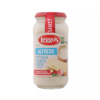 Leggos Alfredo with Cream&amp;Cheese Spaghetti sauce เลกโกส์ อัลเฟรโด วิทครีม แอนด์ชีส ซอสสปาเก็ตตี้ 490 กรัม