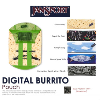 JanSport รุ่น DIGITAL BURRITO POUCH - มี 5 สีให้เลือก กระเป๋า อุปกรณ์ กระเป๋า ดินสอ หูฟัง สายชาร์ท