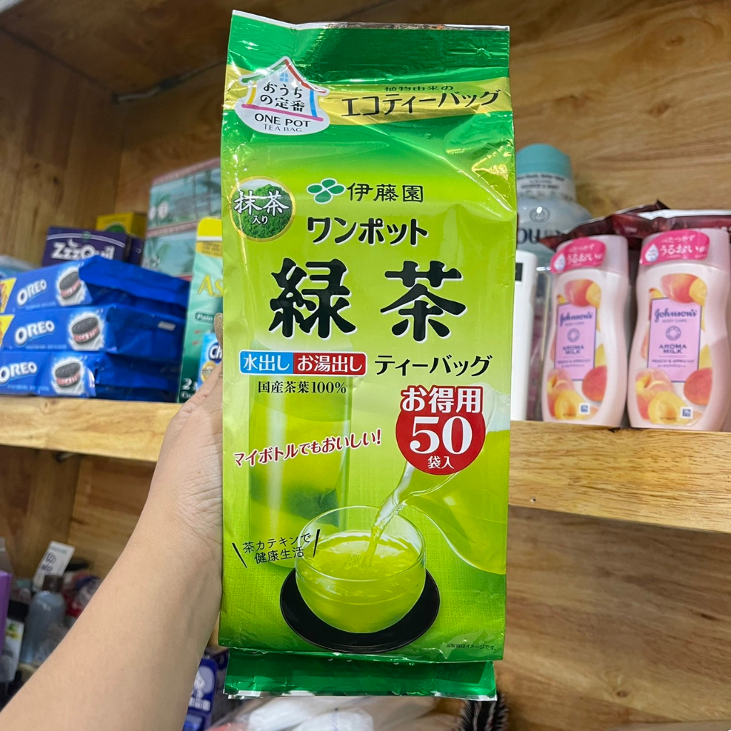 ชาเขียวญี่ปุ่น ITOEN Matcha Green Tea บรรจุ 50 ซอง  ชาเขียวญี่ปุ่น ใช้ใบชามัทฉะ ชั้นดีจากประเทศญี่ปุ