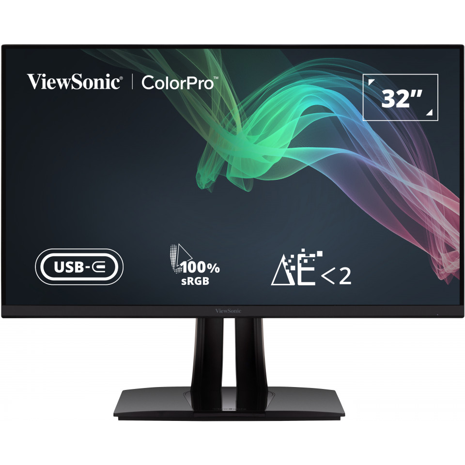 ViewSonic VP3256-4K 32 Inch Premium IPS 4K Ergonomic Monitors, Color Accuracy, HDMI, DisplayPort and