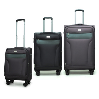 HQ LUGGAGE กระเป๋าเดินทาง ผ้าไนล่อน 4ล้อคู่ 360 ํล็อค TSA รุ่น 8861-99B