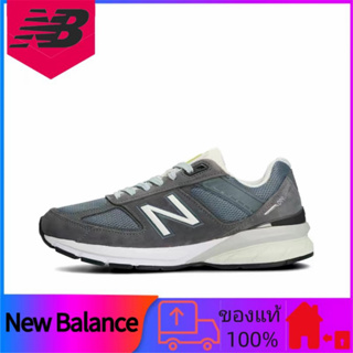 ของแท้ 100% SSZ × Akio Hasegawa x New Balance NB 990V5 การดูดซับแรงกระแทกแบบสบาย ๆ ระบายอากาศรองเท้าวิ่งผู้ชายสีเทาสีน้ำ