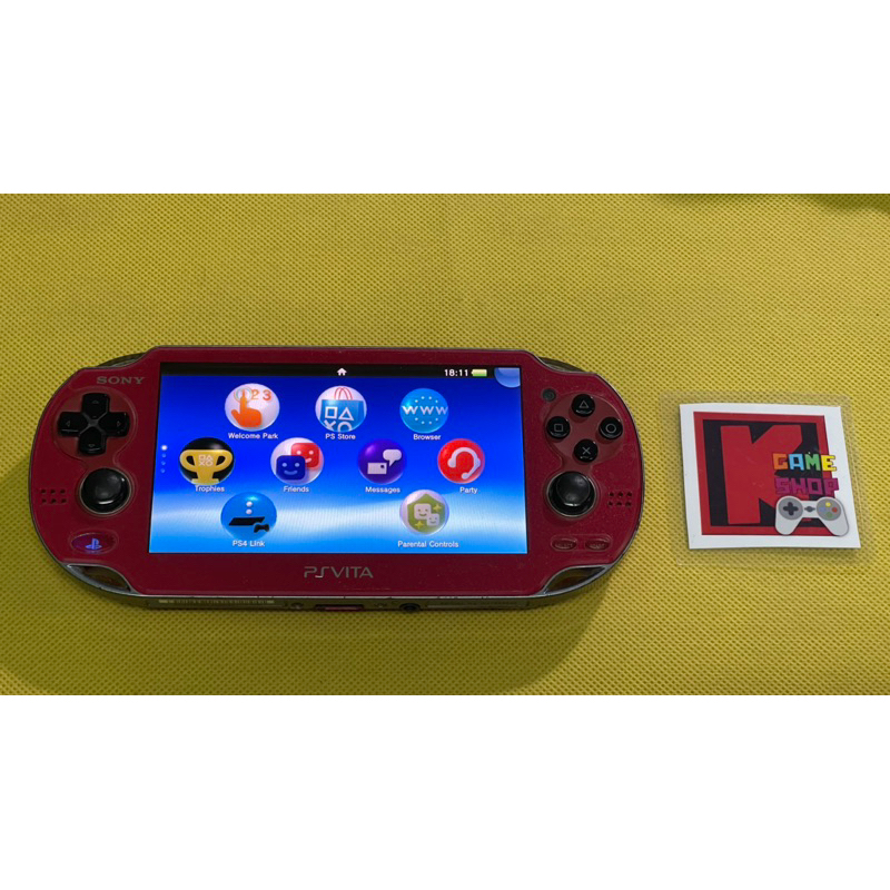 Psvita 1000 Wifi Cosmic Red สีแดง มือสอง(USED) เครื่องเล่นเกมส์พกพา