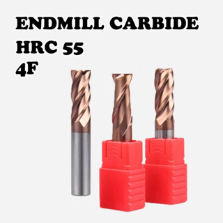 Endmill Carbide เอ็นมิล คาร์ไบด์ HRC55 4ฟัน เคลือบ ขนาด1-8mm