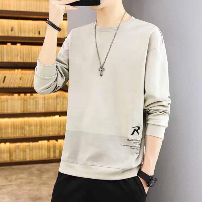 เสื้อยืดคอกลม แขนยาว สไตล์เกาหลี สําหรับผู้ชาย 2022