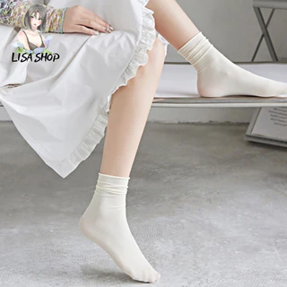 ถุงเท้า🧦ถุงน่อง เนื้อผ้านิ่มใส่สบายนุ่มเท้า สี ขาว-ดำ สวมใส่สบาย🧦 S14